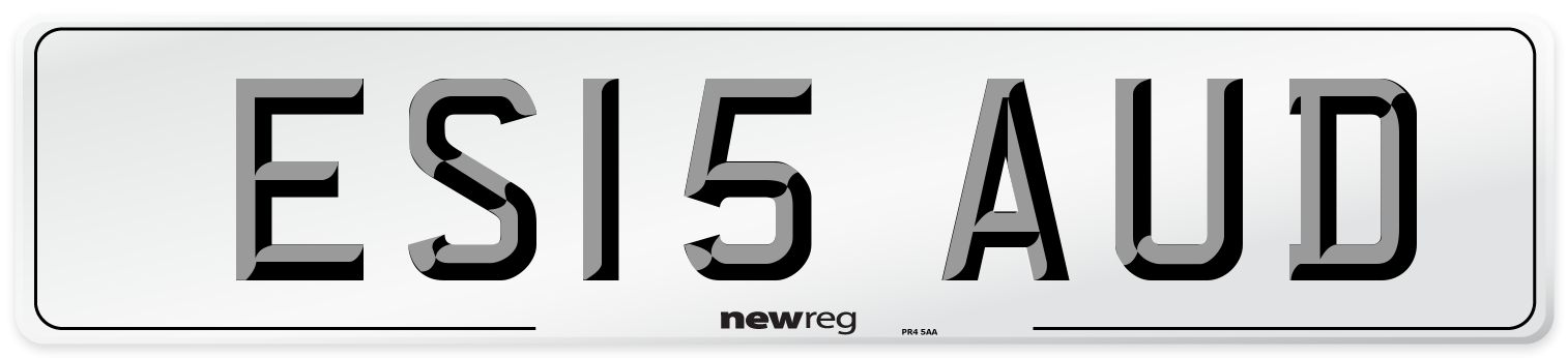 ES15 AUD Number Plate from New Reg